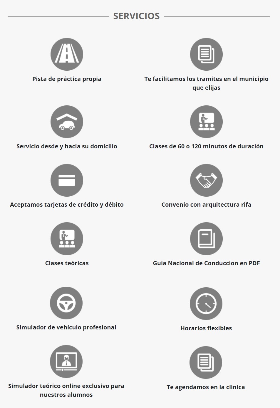 servicios academia choferes manejo lomas de solymar