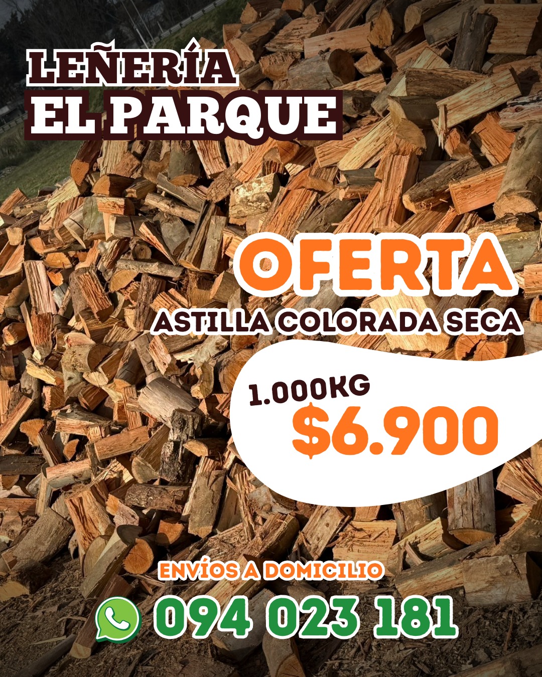 oferta astilla colorada Seca